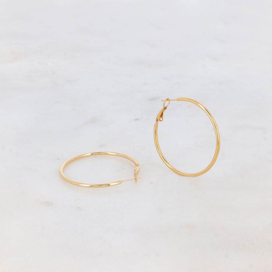 MIA HOOPS CLASSIC LIGHTWEIGHT & TARNISH FREE GOLD