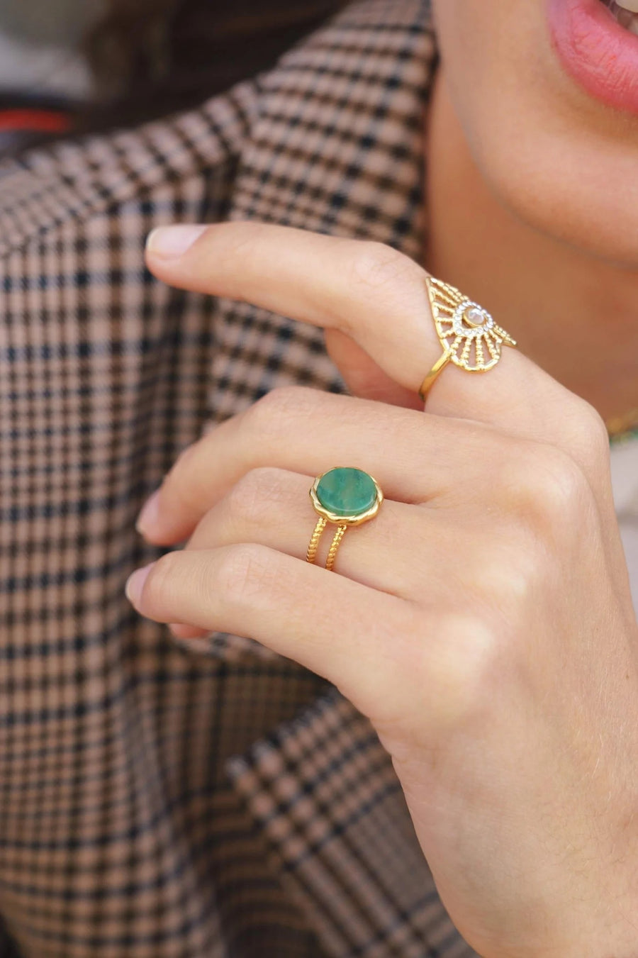 AMAZONITE JANE RING